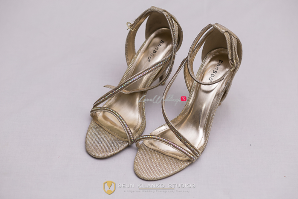 Nigerian White Wedding Details - Bridal Shoes Lamide and Biodun Seun Kilanko Studios LoveweddingsNG