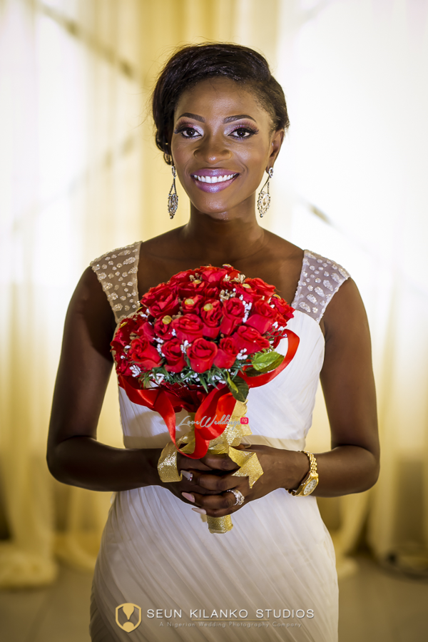 Nigerian White Wedding Details - Bride and Bouquet Lamide and Biodun Seun Kilanko Studios LoveweddingsNG