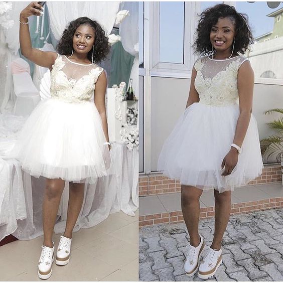 Sneakers and wedding on sale dress