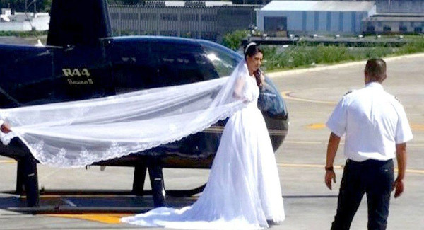 Bride dies while making dramatic helicopter wedding entrance