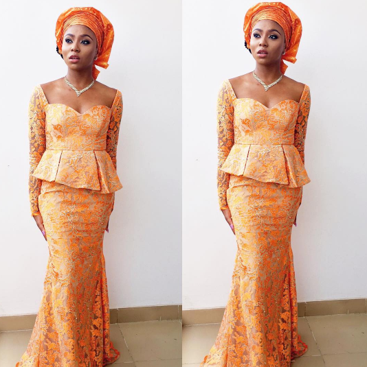 stephanie-coker-from-instagram-with-style-loveweddingsng-orange-aso-ebi