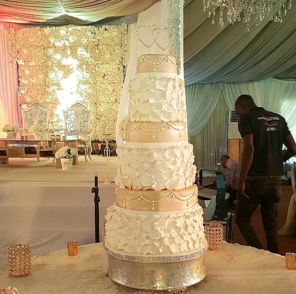 Adaugo and Uche's Nigerian Wedding Cake IPC Events LoveWeddingsNG
