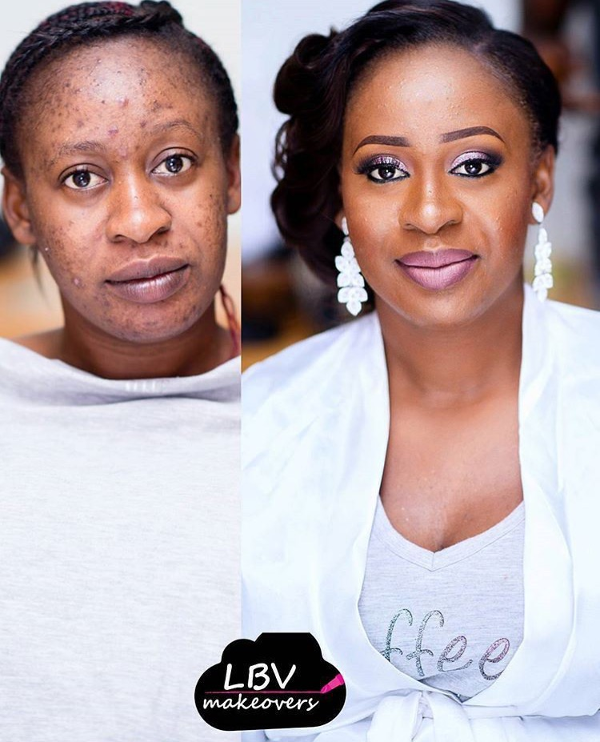Nigerian Bridal Makeup Before and After LBV Makeover LoveweddingsNG