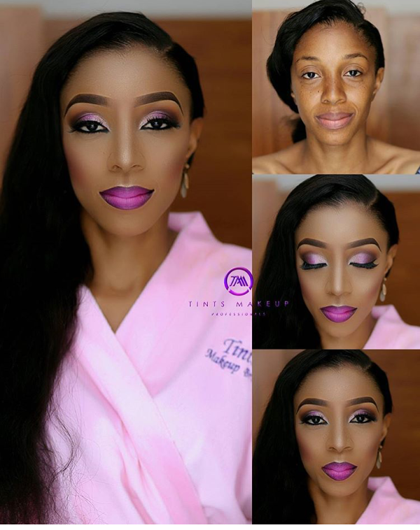 Nigerian Bridal Makeup Before and After Tnts Makeup LoveweddingsNG