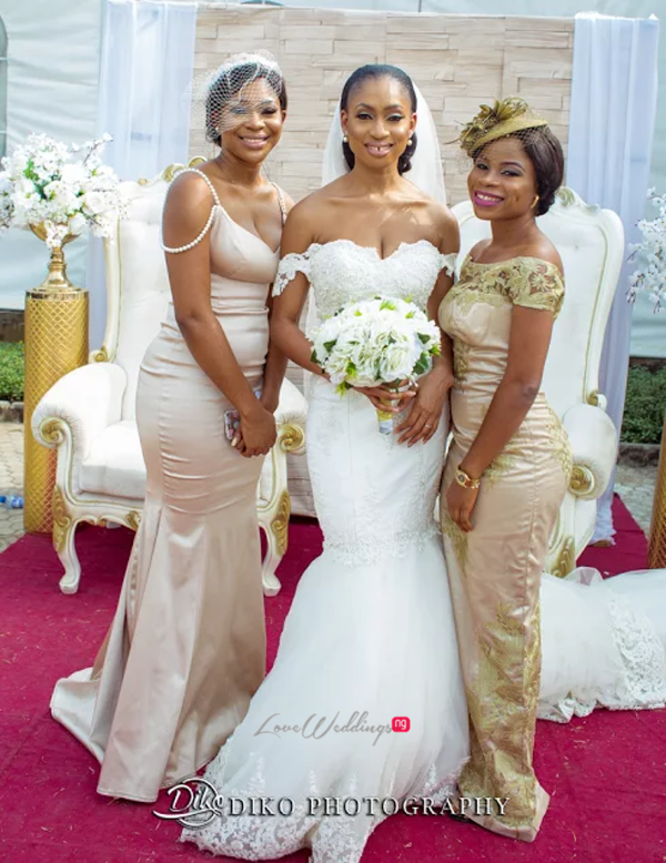 Nigerian Bride and Bridesmaids Amaka and Oba 3003 Events LoveWeddingsNG