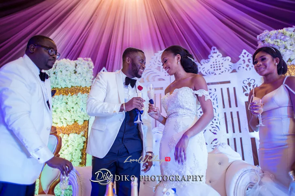 Nigerian Bride and Groom Toast Amaka and Oba 3003 Events LoveWeddingsNG