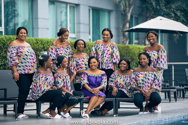 Nigerian Brides and Bridesmaids in Ankara tops - Prince Kasali and Olori Abisoye Jide Kola LoveWeddingsNG 1