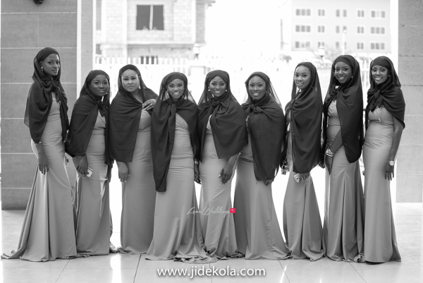 Nigerian Bridesmaids in Hijab - Prince Kasali and Olori Abisoye Jide Kola LoveWeddingsNG