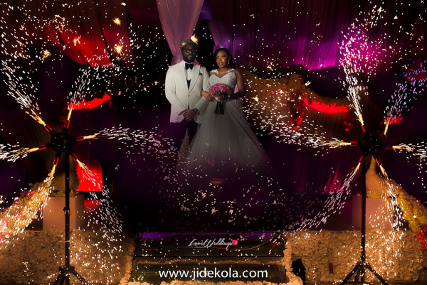 Nigerian Couple Sparklers - Prince Kasali and Olori Abisoye Jide Kola LoveWeddingsNG
