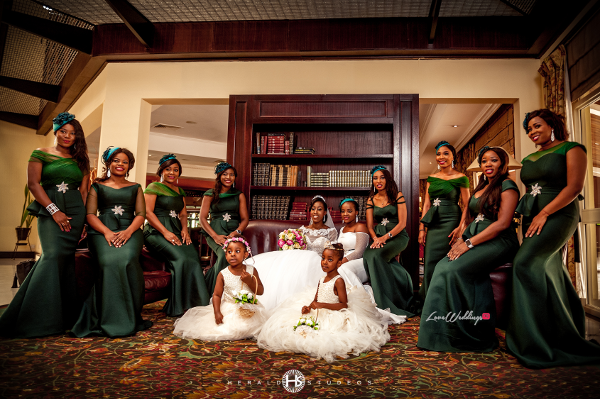 Nigerian bride and bridesmaids Tosin and Hassan Herald Studeos LoveWeddingsNG
