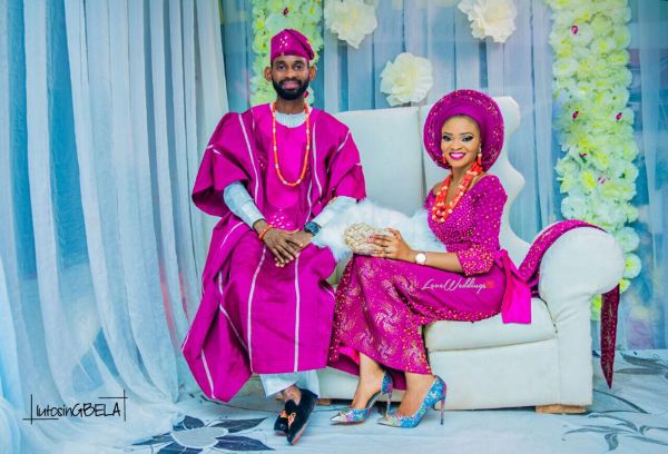 Nigerian Traditional Bride and Groom Adetola Adeleke and Olapemi Awolola LoveWeddingsNG