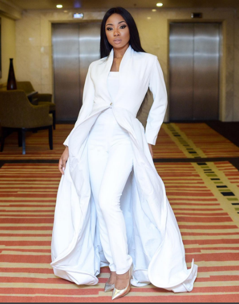 Mo Cheddah in pantsuit Mo Cheddah.co Nigerian Wedding Guest Inspiration LoveWeddingsNG