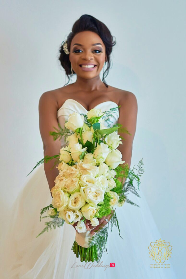 Nigerian Bride and Bouquet Wanni Fuga and Sam Wabara LoveWeddingsNG 1