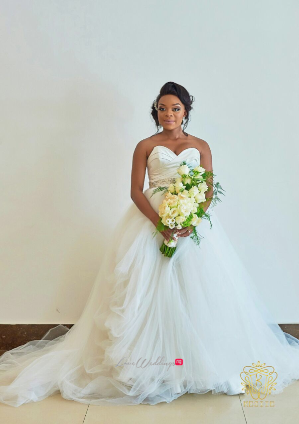 Nigerian Bride and Bouquet Wanni Fuga and Sam Wabara LoveWeddingsNG