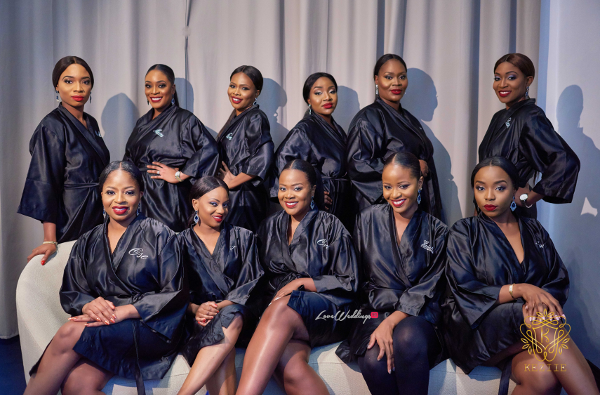 Black bridesmaid outlet robes