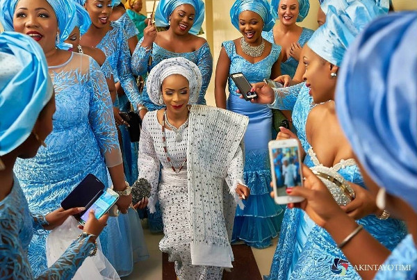 Nigerian Traditional Bride and Aso Ebi Ladies Akintayotimi LoveWeddingsNG 1