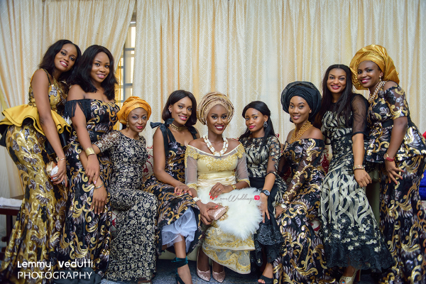 Nigerian Traditional Bride and Aso Ebi Ladies Dr. Chioma & Dr. Onyedika Lemmy Vedutti Photography LoveWeddingsNG 4