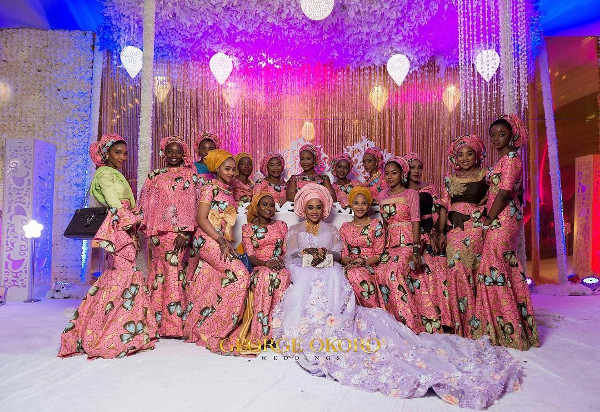 Nigerian Traditional Bride and Aso Ebi Ladies - George Okoro LoveWeddingsNG