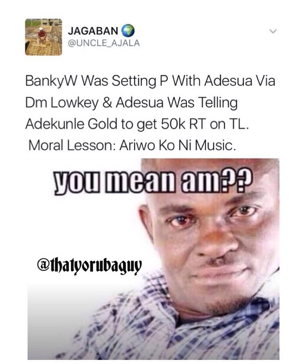 Adesua Etomi and Banky W Engagement Story Memes LoveWeddingsNG Ariwo ko ni music