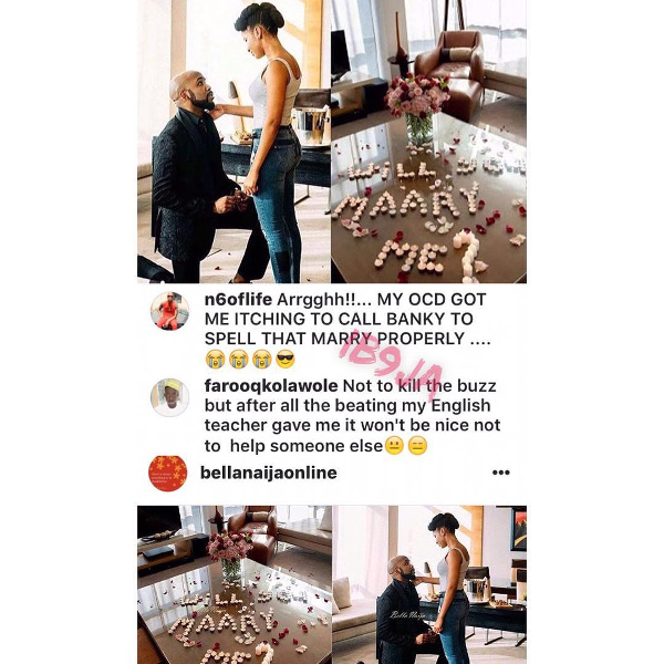 Adesua Etomi and Banky W Engagement Story Memes LoveWeddingsNG Cant spell Marry