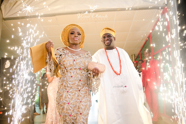 Nigerian Traditional Bride and Groom walking into the reception Wani Olatunde Photography LoveWeddingsNG