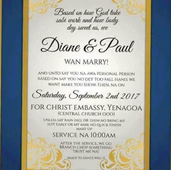Nigerian Traditional Wedding Invitation Card Yoruba Engagement Invitation Card Bibi Invitations