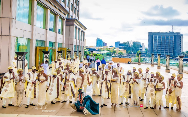 Go Big or Go Home! This Aso Ebi Squad featuring Davido is LIT! | #NBWithLove