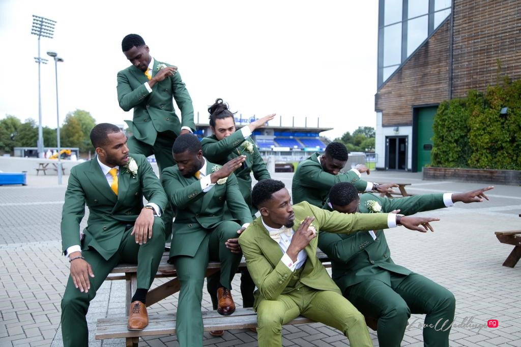 The Dab!! The Latest Trending Pose at Nigerian Weddings