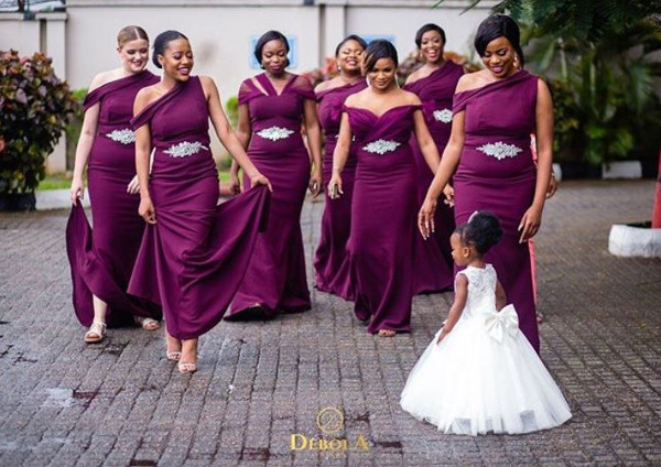 We love these Nigerian Mismatched Bridesmaids Nigerian Wedding Trend LoveweddingsNG