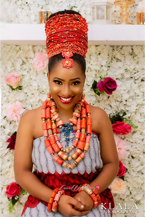 Clipkulture, Igbo Bride In Beautiful Red Traditional Wedding Attire With  Coral Beads