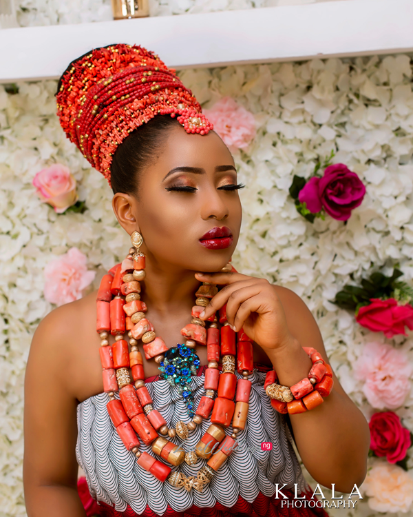 Clipkulture, Igbo Bride In Beautiful Red Traditional Wedding Attire With  Coral Beads