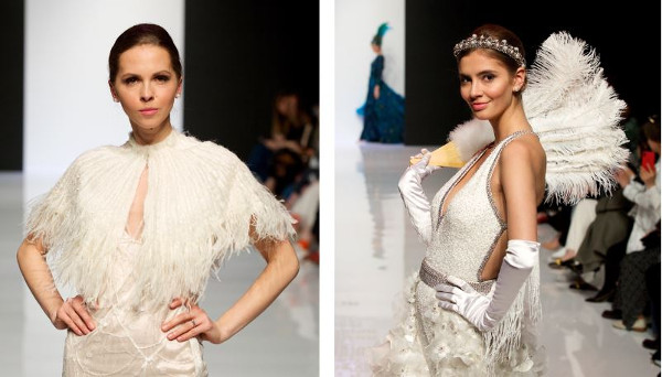 From lingerie-inspired dresses, feathers, see all the bridal fashion trends we spotted at #LBFW2019