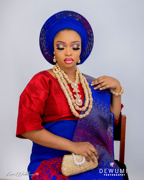 Red & Blue traditional bridal inspo | Dewumi Photography - LoveweddingsNG