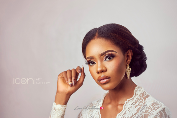 This bridal hairstyle was created with a U-part wig - LoveweddingsNG