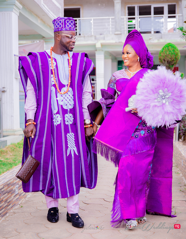Fadekemi & Oludotun's traditional wedding was all shades of purple | # ...