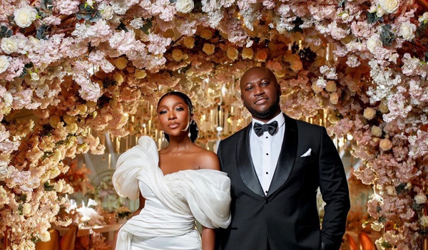 Ini Dima-Okojie & Abasi Ene-Obong’s stunning white wedding